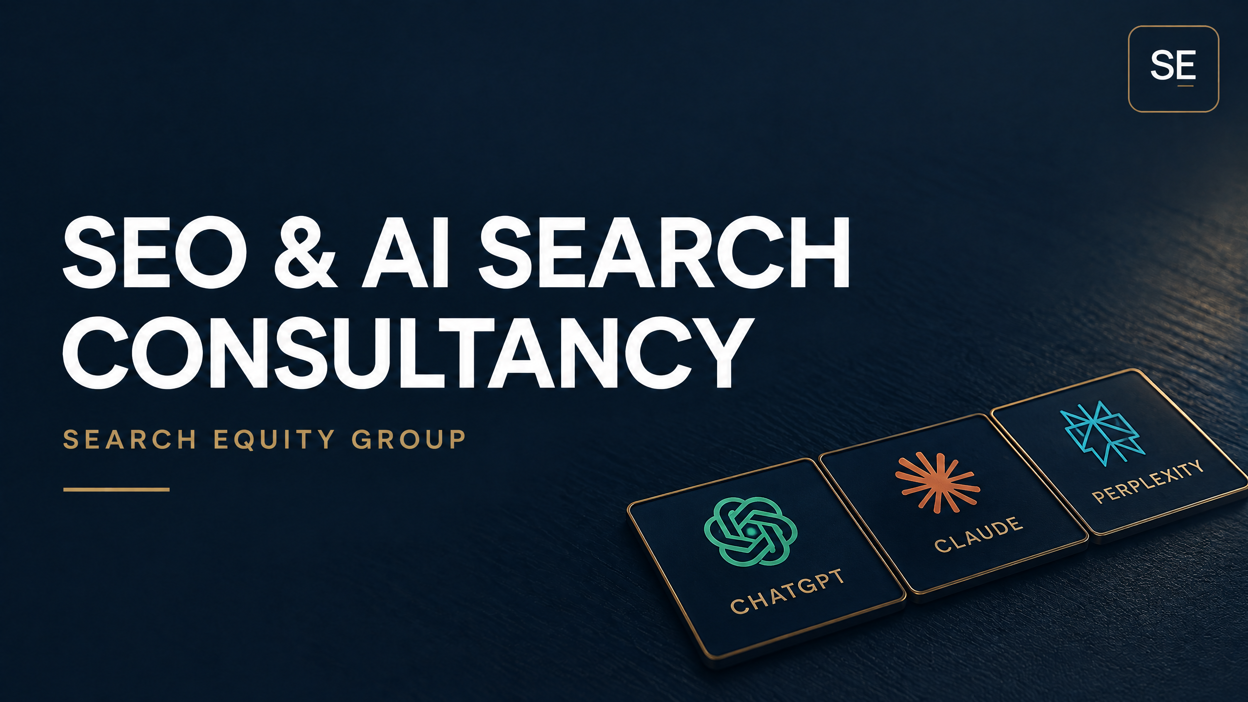 Search Equity Group SEO and AI search consultancy with ChatGPT, Claude and Perplexity platform coverage
